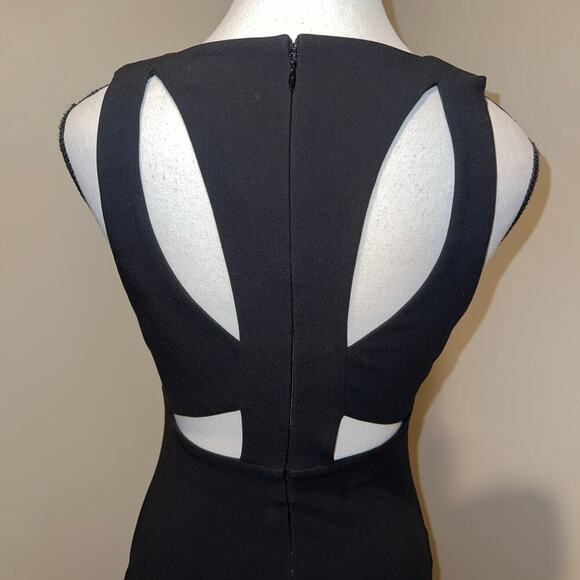 Likely Asbury Cutout Little Black Dress LBD Midi Sexy Sophisticated Size 2 - Picture 6 of 12
